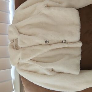 Faux fur kids dress jacket